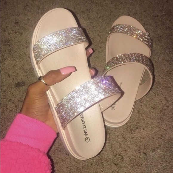 Wild Diva Shoes - wild diva rhinestone sandals Wild Diva Shoes - wild diva rhinestone sandals